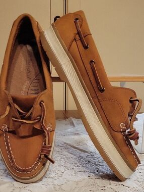 G.H. Bass & Co. Women's Tan Suede Boat Shoes